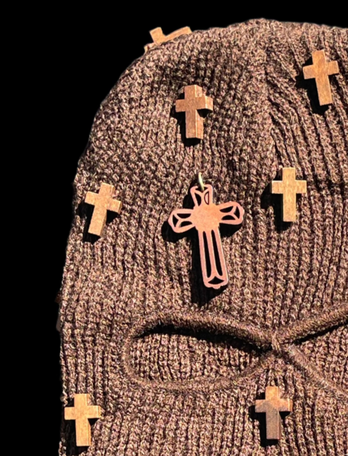 Mocha Cross Ski Mask/Balaclava