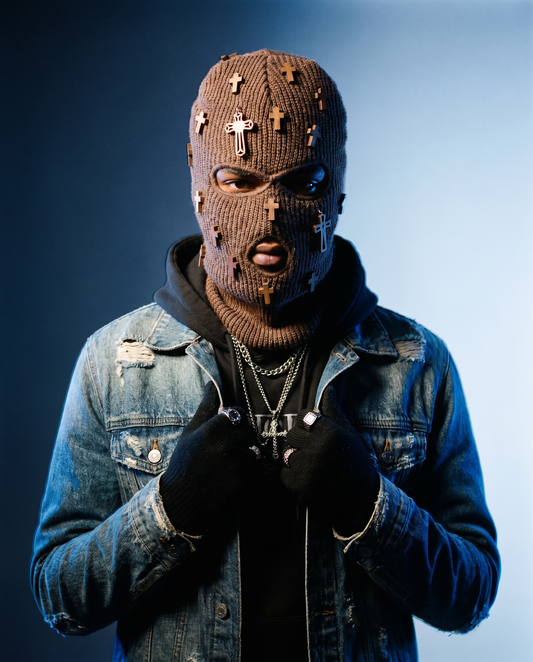 Chocolate Brown Cross Ski Mask/Balaclava