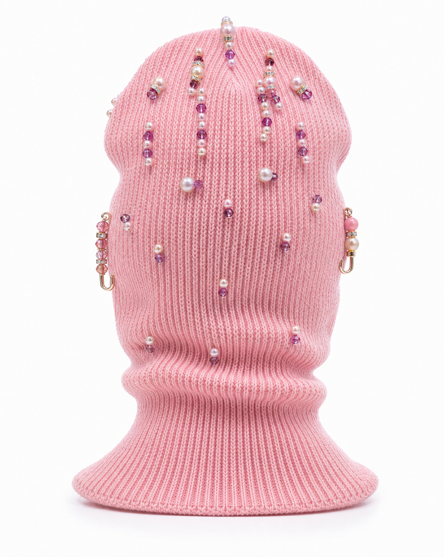 Light Pink Embellished Ski Mask/Balaclava