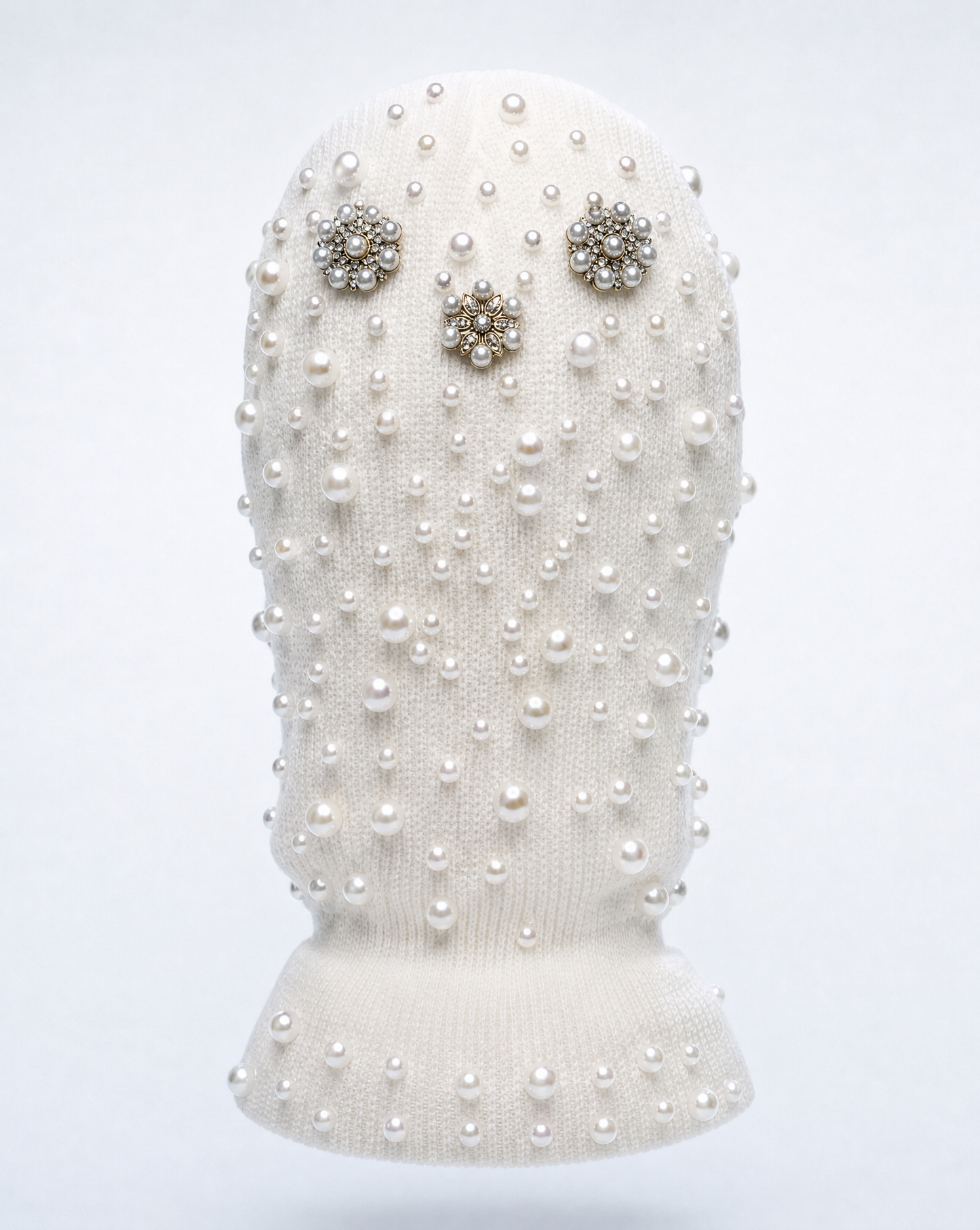 White, Silver, and pearl Ski Mask/Balaclava